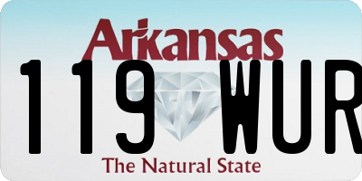 AR license plate 119WUR