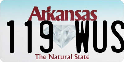 AR license plate 119WUS