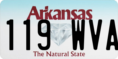 AR license plate 119WVA