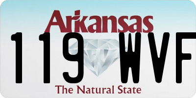AR license plate 119WVF