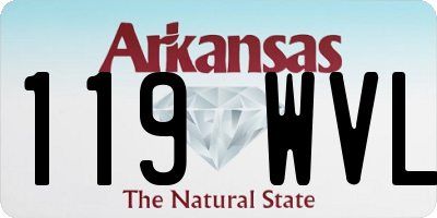 AR license plate 119WVL