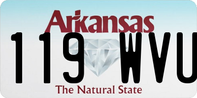 AR license plate 119WVU