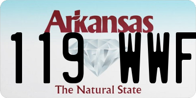 AR license plate 119WWF