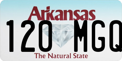 AR license plate 120MGQ