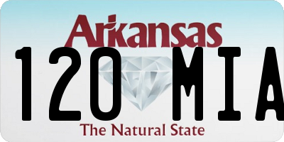 AR license plate 120MIA