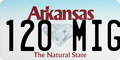 AR license plate 120MIG