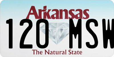 AR license plate 120MSW