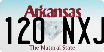 AR license plate 120NXJ