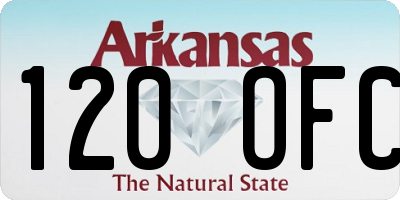 AR license plate 120OFC