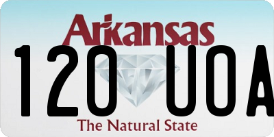 AR license plate 120UOA