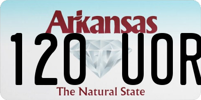 AR license plate 120UOR