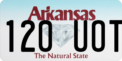AR license plate 120UOT