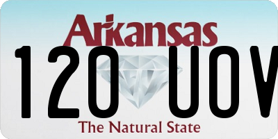 AR license plate 120UOV