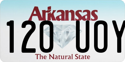 AR license plate 120UOY