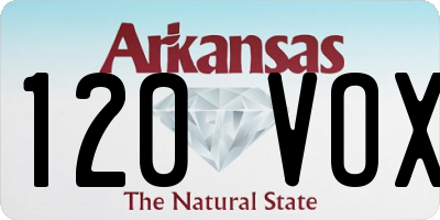 AR license plate 120VOX