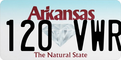 AR license plate 120VWR