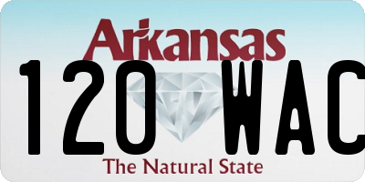 AR license plate 120WAC