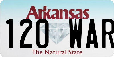 AR license plate 120WAR