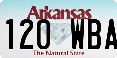 AR license plate 120WBA