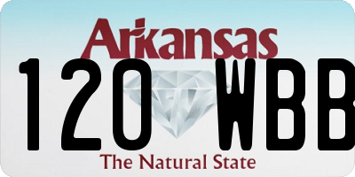 AR license plate 120WBB