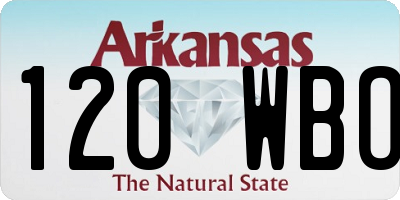 AR license plate 120WBO
