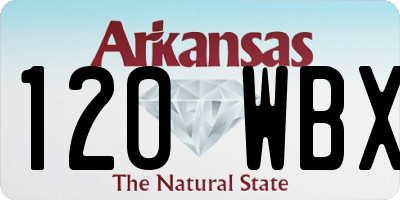 AR license plate 120WBX