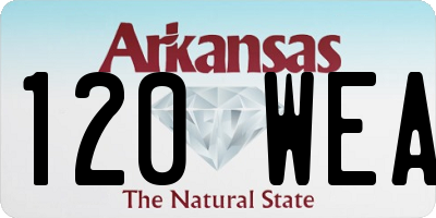 AR license plate 120WEA