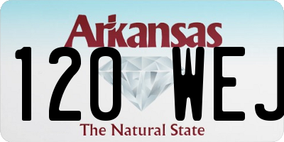 AR license plate 120WEJ