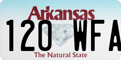 AR license plate 120WFA