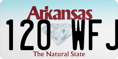 AR license plate 120WFJ