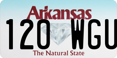 AR license plate 120WGU