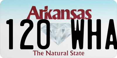 AR license plate 120WHA