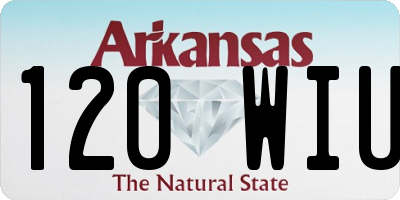 AR license plate 120WIU