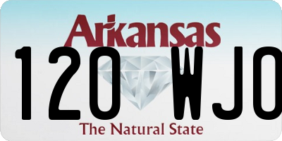 AR license plate 120WJO