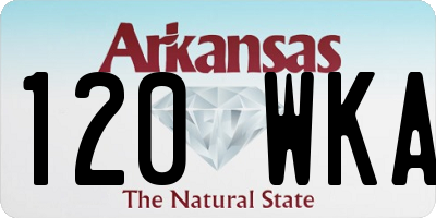 AR license plate 120WKA