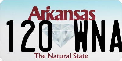 AR license plate 120WNA