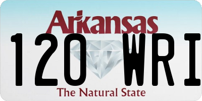 AR license plate 120WRI