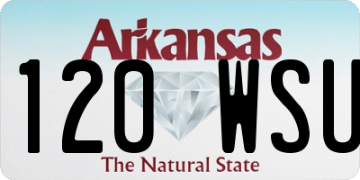 AR license plate 120WSU