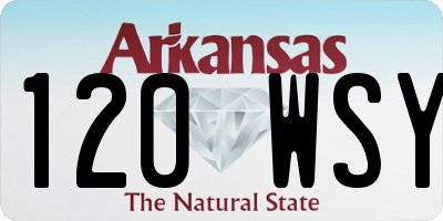 AR license plate 120WSY