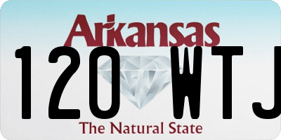 AR license plate 120WTJ