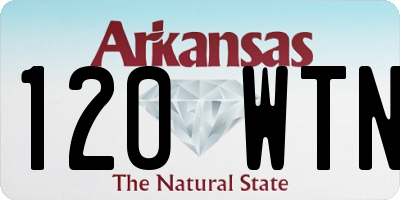 AR license plate 120WTN