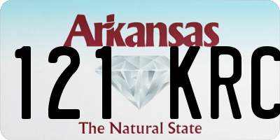 AR license plate 121KRC
