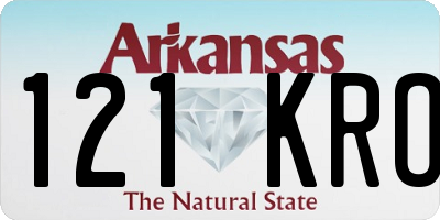 AR license plate 121KRO