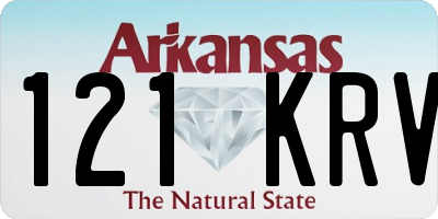 AR license plate 121KRV