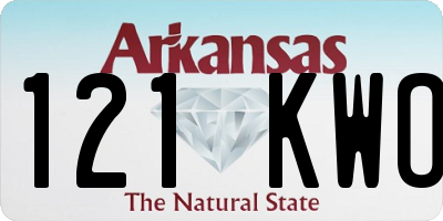 AR license plate 121KWO