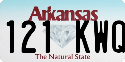 AR license plate 121KWQ
