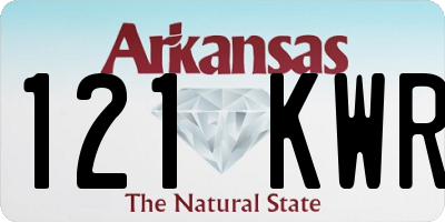 AR license plate 121KWR