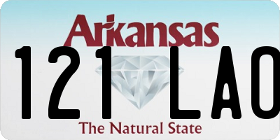 AR license plate 121LAO