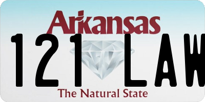 AR license plate 121LAW