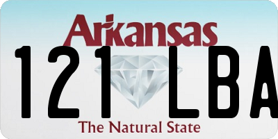 AR license plate 121LBA